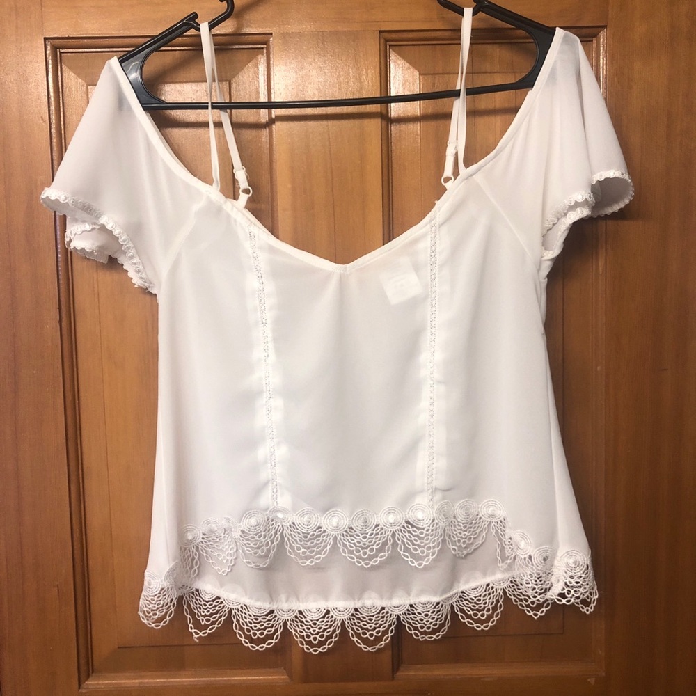 White Sheer Crop Top